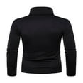 thumbnail image 4 of Men‘s Knitting Shirt Solid Color Long Sleeve Turtleneck Knitwear Pullover Sweaters for Fall Winter, 4 of 4