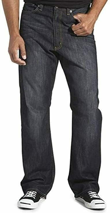 True Nation Men's Big and Tall Jeans Relaxed Fit Straight Leg Cotton ...