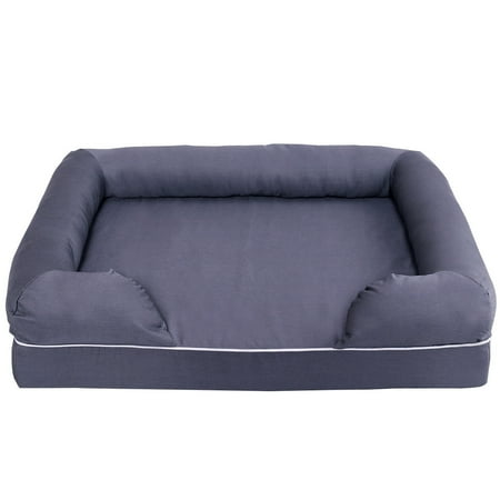 Gymax Small Dog Sofa Pet Bed Solid Memory Foam Comfortable Gray Gymax Small Dog Sofa Pet Bed Solid Memory Foam Comfortable Gray
