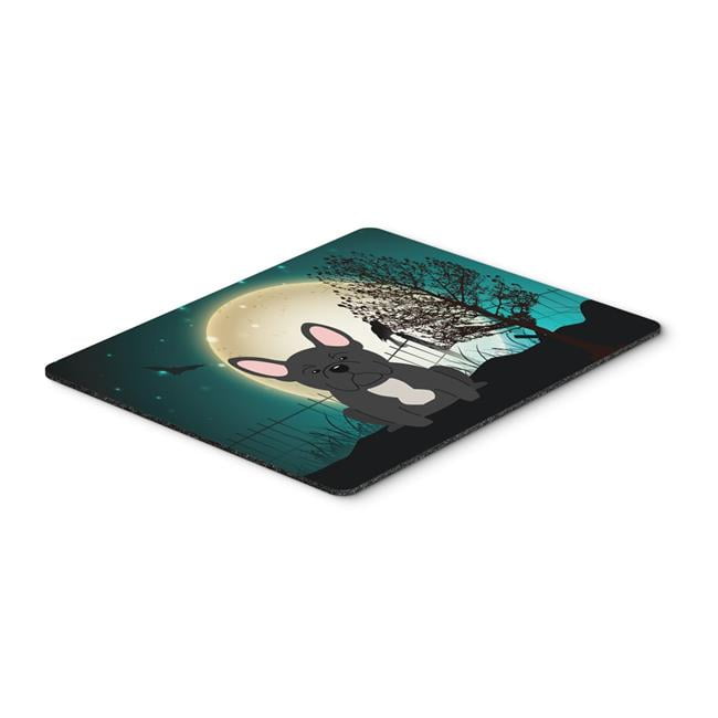 Halloween Scary French Bulldog Black Mouse Pad&amp;#44; Hot Pad or Trivet