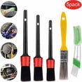 thumbnail image 3 of 5 Piece Plastic Round Brush For Car Beauty Detail Car Cleaning Small Brush, 3 of 7