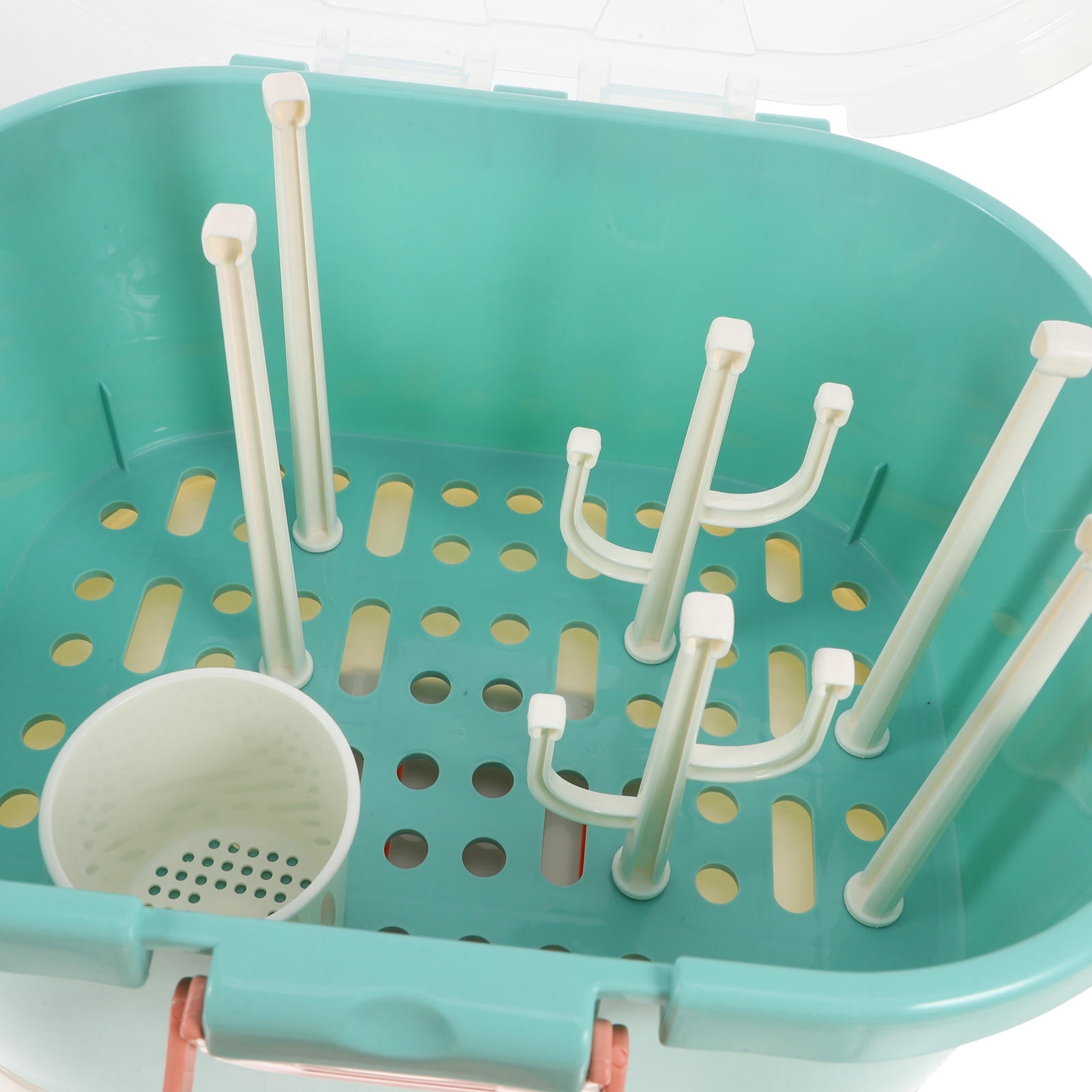 ULTNICE Bottle Drying Rack with Drainer Sky Blue PP Organizing Mothers 1Pack