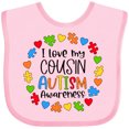 thumbnail image 3 of Inktastic I Love My Cousin Autism Awareness Boys or Girls Baby Bib, 3 of 4