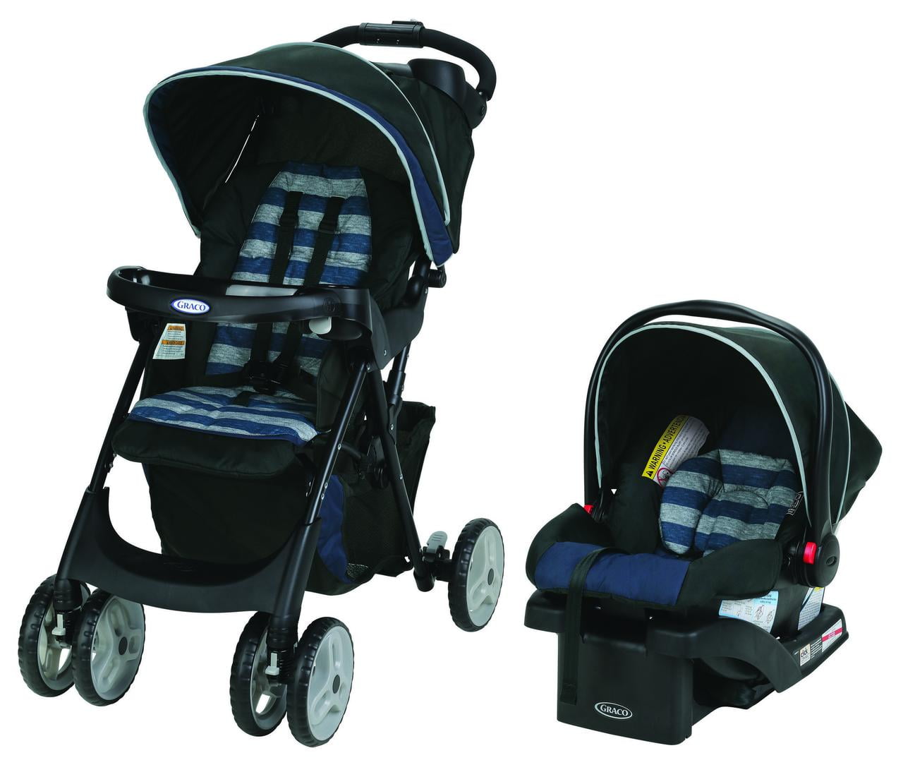 Caden Comfy Cruiser Baby Stroller Travel System Click Connect 30 Infant Car Seat 
