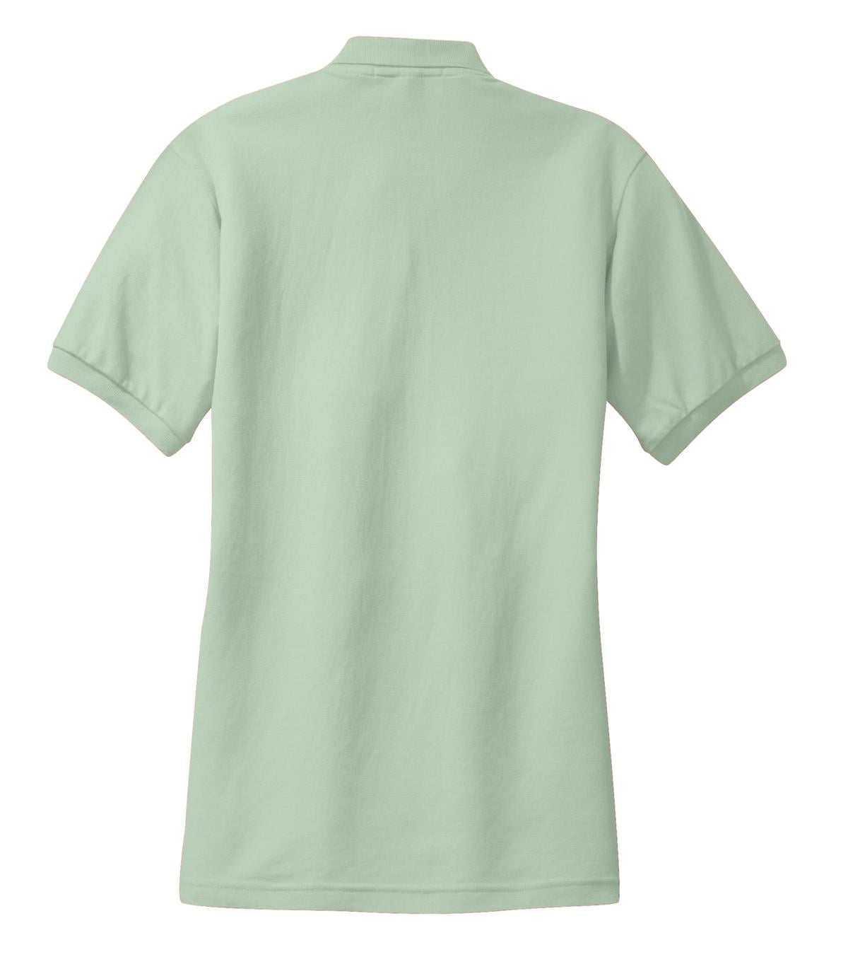 mint green women's polo shirt