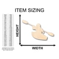 thumbnail image 2 of Unfinished Wood Person Kayaking Shape - Craft - up to 46" DIY 14" / 1/8", 2 of 3