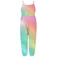 thumbnail image 5 of HAOTAGS Overalls for Girls(1-6),Casual Sleeveless Open Back Star Print Summer Playsuit Multicolor 1, 5 of 5