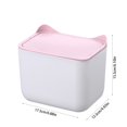 thumbnail image 4 of Small Trash Can with Lid, Mini Trash Can for Bathroom, Office and Bedroom, Small Bathroom Garbage Can with Swing Top, Compact Waste Basket for Desk, Dorm & Home, White - Xuniizn, 4 of 7