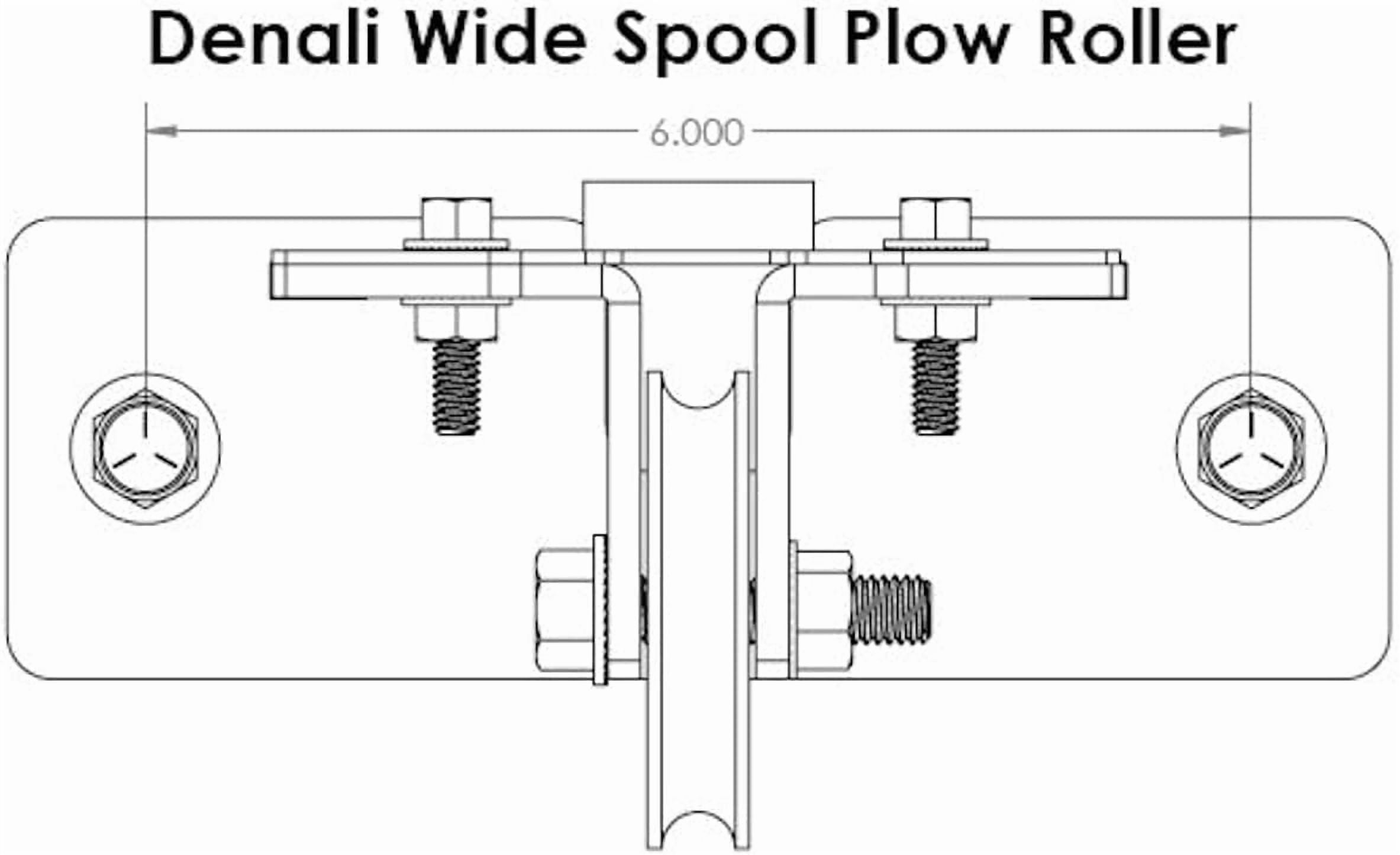 MOTOALLIANCE® Denali Plow Pulley Fairlead Kit for ATV/UTV Winches with 3" x 6" Wide-Spool Bolt Patterns
