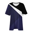 thumbnail image 5 of Otvok Womens Casual V-Neck Solid Plus Size Short Sleeve Tops Blouse T-Shirt 2025, 5 of 6