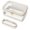 Clear, variant on Clear Travel Makeup Bag with Makeup Brush Organizer, Transparent Waterproof Cosmetic Case Toiletry Bag for Women, Portable Leather Cosmetic Organizer Storage Bag with Zipper Closure