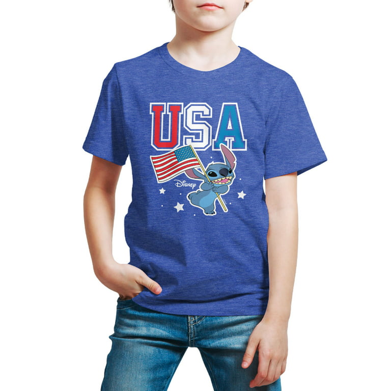 Lilo & Stitch - USA Stitch - Short Sleeve Graphic T-Shirt - Walmart .com