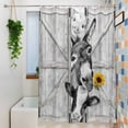 thumbnail image 3 of Grey Farmhouse Small Stall Shower Curtain, Waterproof Shower Curtains for Bathroom, Vintage Sunflowers Animals Printed Washable Fabric Bath Curtain for Bathtub Decoration with Hooks 36x78 Inches, 3 of 9