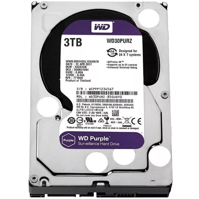 Disco duro Western Digital Purple WD30PURZ de 3TB, 5,400RPM, SATA III Western Digital WD30PURZ