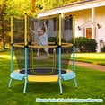 thumbnail image 4 of Costway Trampoline pour Tout-Petits de 48 Pouces pour Enfants avec Filet de Sécurité Cadre Robuste Jaune, 4 of 8