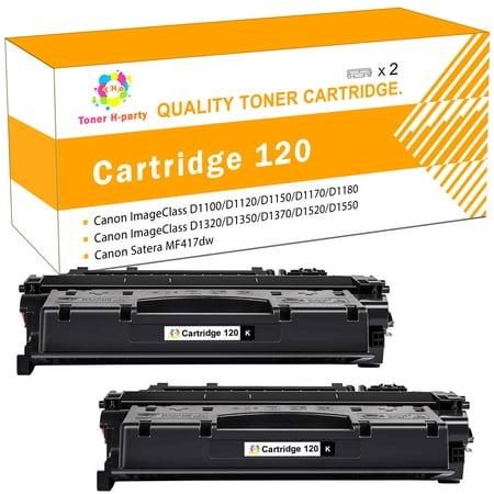 Toner H-Party 2-Pack Compatible Toner Cartridge for Canon 120 CRG-120 imageCLASS D1120 D1550 D1150 D1320 D1350 D1520 D1100 D1370 D1180 D1170 2x Black