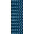 thumbnail image 2 of Aspen Brands RUG9B26 Tapis Design Quaterfoil 2 x 6 Pi. - Bleu & Blanc, 2 of 2