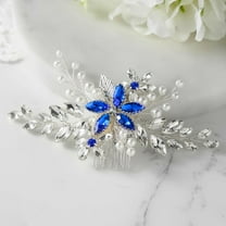 Wedding Hair Comb Pearl Bride Hair Pins Flower Hair Piece Rhinestone Bridal Hair Accessories for Women and Girls