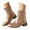 Beige, variant on Women's Western Ankle Boots Cowboy Cowgirl Short Booties Round Toe Fall Winter Dress Shoes