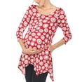 thumbnail image 5 of White Mark Women's Maternity Geometric Circle Tunic Top, 5 of 6