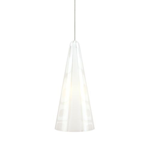 Tech 700MONKOF MonoRail Niko Frost Cone Shaped Glass Pendant Embedded with Large Murini and Canes of Glass - 12v Halogen Walmart.com