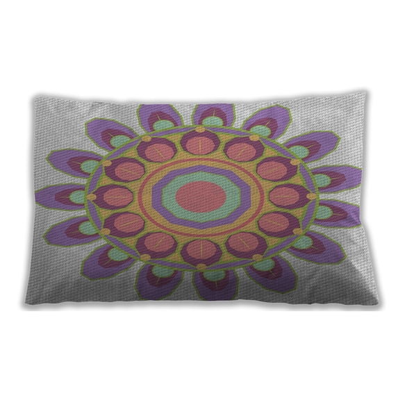 Ahgly Company Outdoor Rectangular Patterned Lumbar Throw Pillow, 13 inch by 19 inch