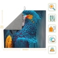 thumbnail image 2 of Dish Drying Mat, Modern Style Blue Parrot Highly Absorbent Drying Matt Kitchen Counter, Dish Mat Drying Pad Dishes Drainer Mats for Kitchen Counter or Sink, 16 x 18 inch, 2 of 6