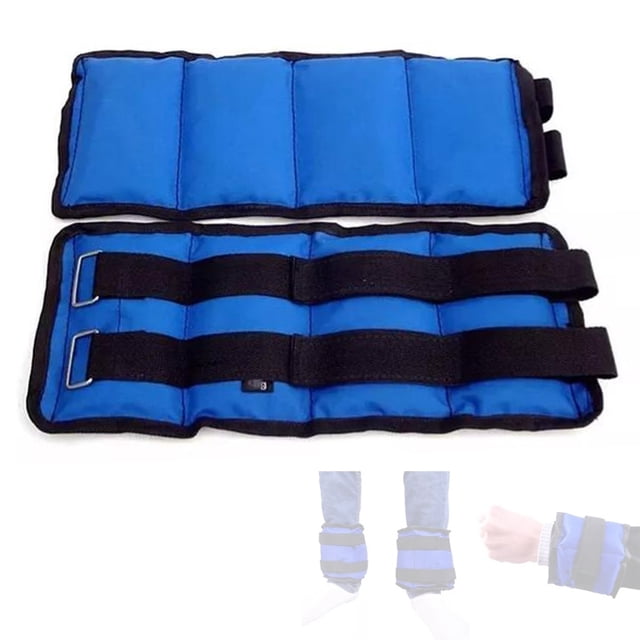 Saco terrero Pesas de tobillo de 5 kg/par para hombres y mujeres, pesas de pierna, brazo, muñeca, sacos de arena ponderados con correa ajustable para correr, gimnasio, aeróbic, fitness, entrenami
