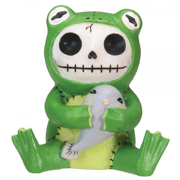 Froggie Frog Furry Bones Figurine Display