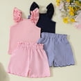 thumbnail image 6 of Ccpelsie Toddler Girl Summer Clothes Set Breathable Cute Sleeveless Top with Bow + Shorts 2Pcs Outfit(Pink,2-3 Years), 6 of 9