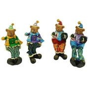 Club Pack of 144 Plaid Sitting Teddy Bear Christmas Table Top Figures 5.5"