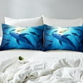 thumbnail image 4 of Erosebridal Dolphin Sheet Set Queen Size Cute Ocean Animal Bed Sheets Set Sea Ocean Marine Sheets with Deep Pocket Fitted Sheet Adult, 4 of 6