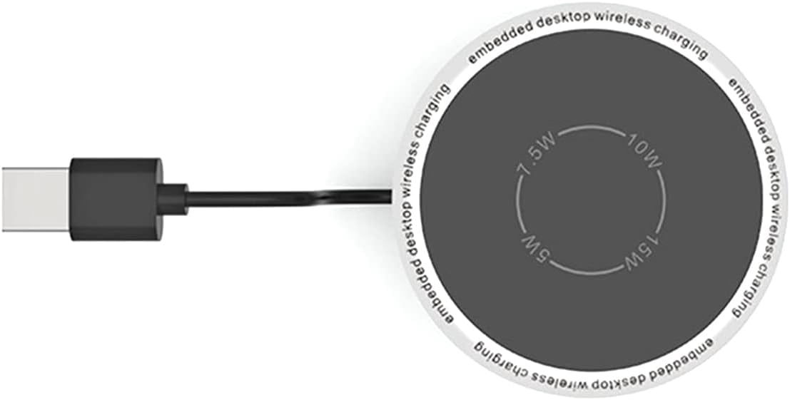 Embedded Desktop Wireless Charger, QI Standard Wireless Fast Charging Station 5W 7.5W 10W 15W Invisible Wireless Charger Compatible with i-Phone 15-12,XS Etc