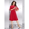 thumbnail image 2 of Roaman's Women's Plus Size Velour Swing Drape Dress, 2 of 4