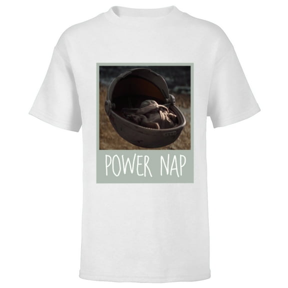 Star Wars The Mandalorian The Child Power Nap - Short Sleeve T-Shirt for Kids - Customized-White