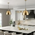 thumbnail image 6 of Aiwen Gold Finish Dome Shade Pendant Light Unique Kitchen Island Hanging Lamp Fixture, 6 of 8