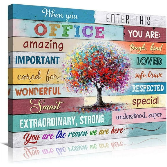 Busyhead Office Motivational Quotes Teamwork Wall Art 12" x 16" Framed Canvas Art Prints