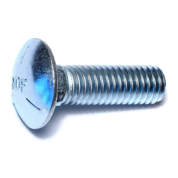 7/16"-14 x 1-1/2" Zinc Grade 5 Carriage Bolts CBS5-238 (6 pcs.)
