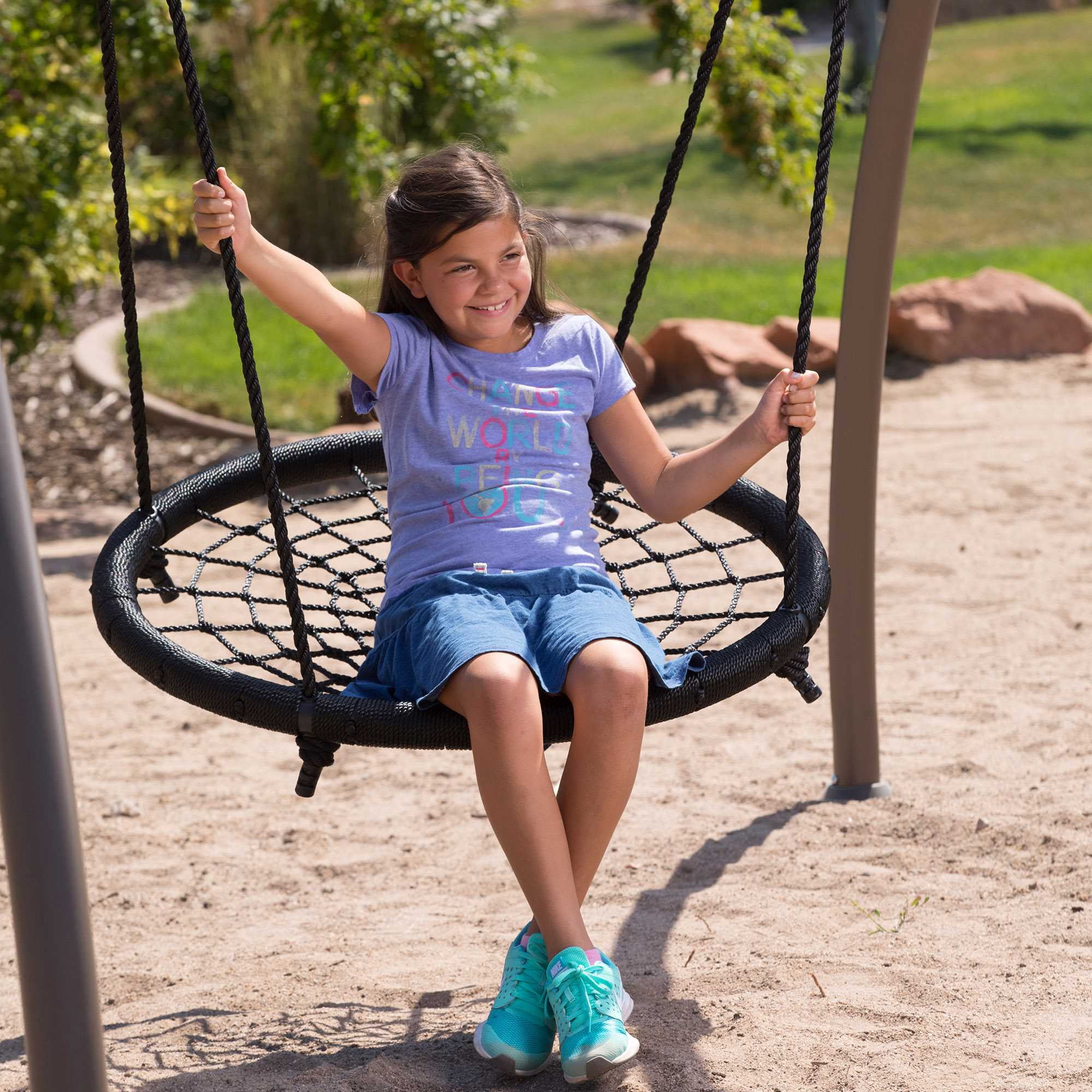 Lifetime Rope Spider Saucer Swing for Swing Sets in Black (90850)