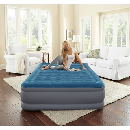 Beautyrest Silver Extraordinaire 18 in Auto Shut-Off Air Mattress, with Built-in Pump, Queen