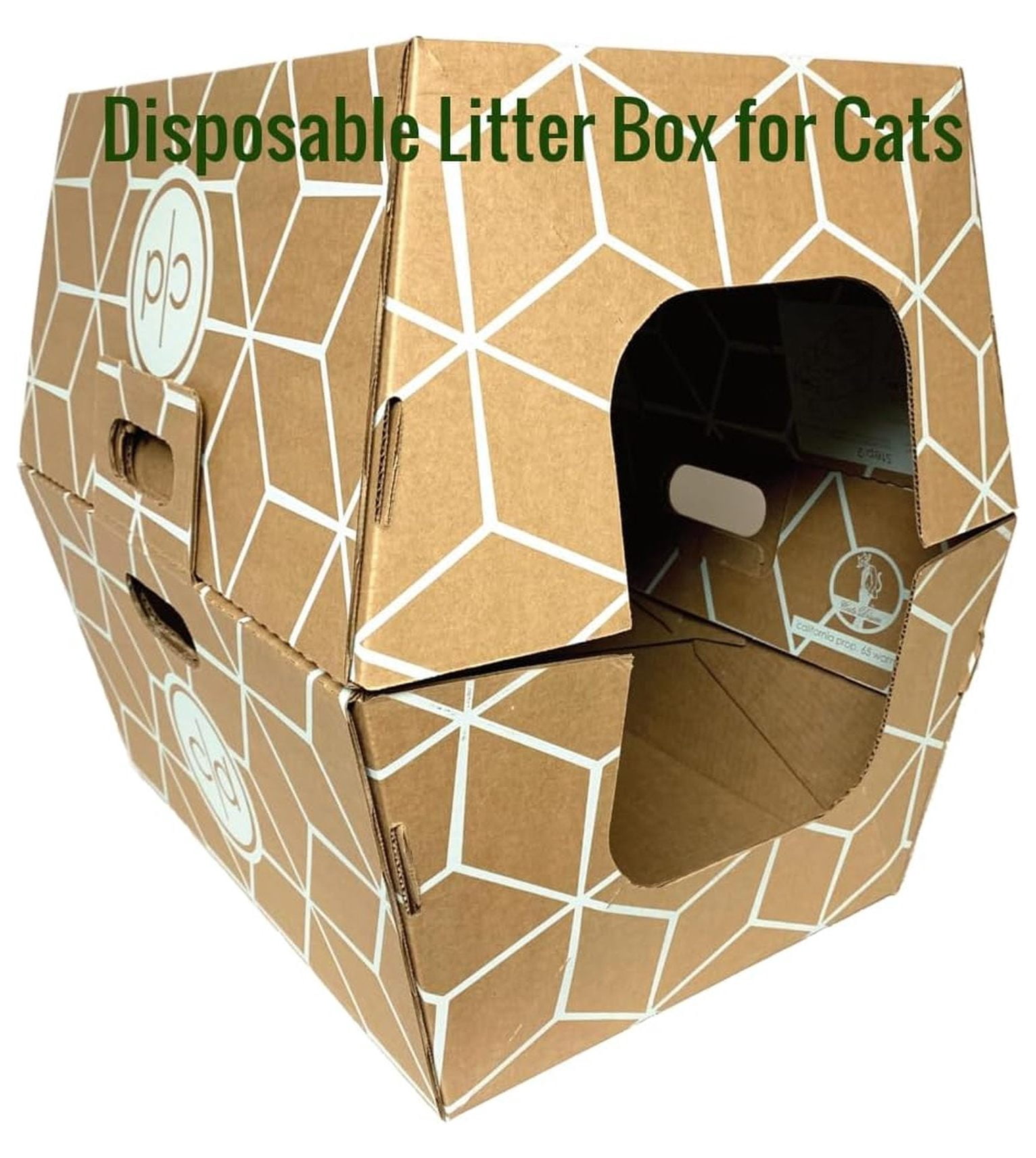 Disposable Cat Litter Boxes 15 Pack - Tallest Low Entry Design 19x17x8.5in - Leakproof Cat Litter Tray - Versatile Open/Closed Use - Cat Care Essentials