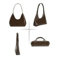 thumbnail image 2 of Deago Women's Small Crescent Shoulder Bag Patent Leather Retro Y2k Hobo Handbags Tote Underarm Clutch Purse (Coffee), 2 of 8