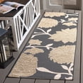 thumbnail image 3 of Safavieh Courtyard Tyson Floral Indoor/Outdoor Runner Rug, Anthracite/Beige, 2'3" x 6'7", 3 of 14