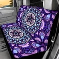 thumbnail image 5 of Qpednta Purple Mandala Car Seat Covers Full Set 4 Pack Easy to Install Front Seat Protector Auto Seat Rear Split Bench Cover Universal Automotive Seat Cover Accessories, 5 of 7