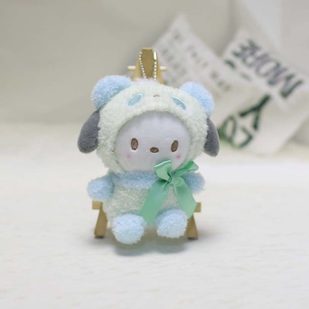 Sanrio 10cm Kuromi My Melody KT gato PC perro Hello Kitty llavero Anime figura de felpa colgante accesorios animales lindos Juguetes