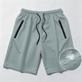 thumbnail image 6 of IROINNID Men's Lightweight Quick Dry Breathable Mesh Athletic Shorts with Zippered Pockets Drawstring Elastic Waist for Gym Running Outdoor Sports Training, 6 of 7