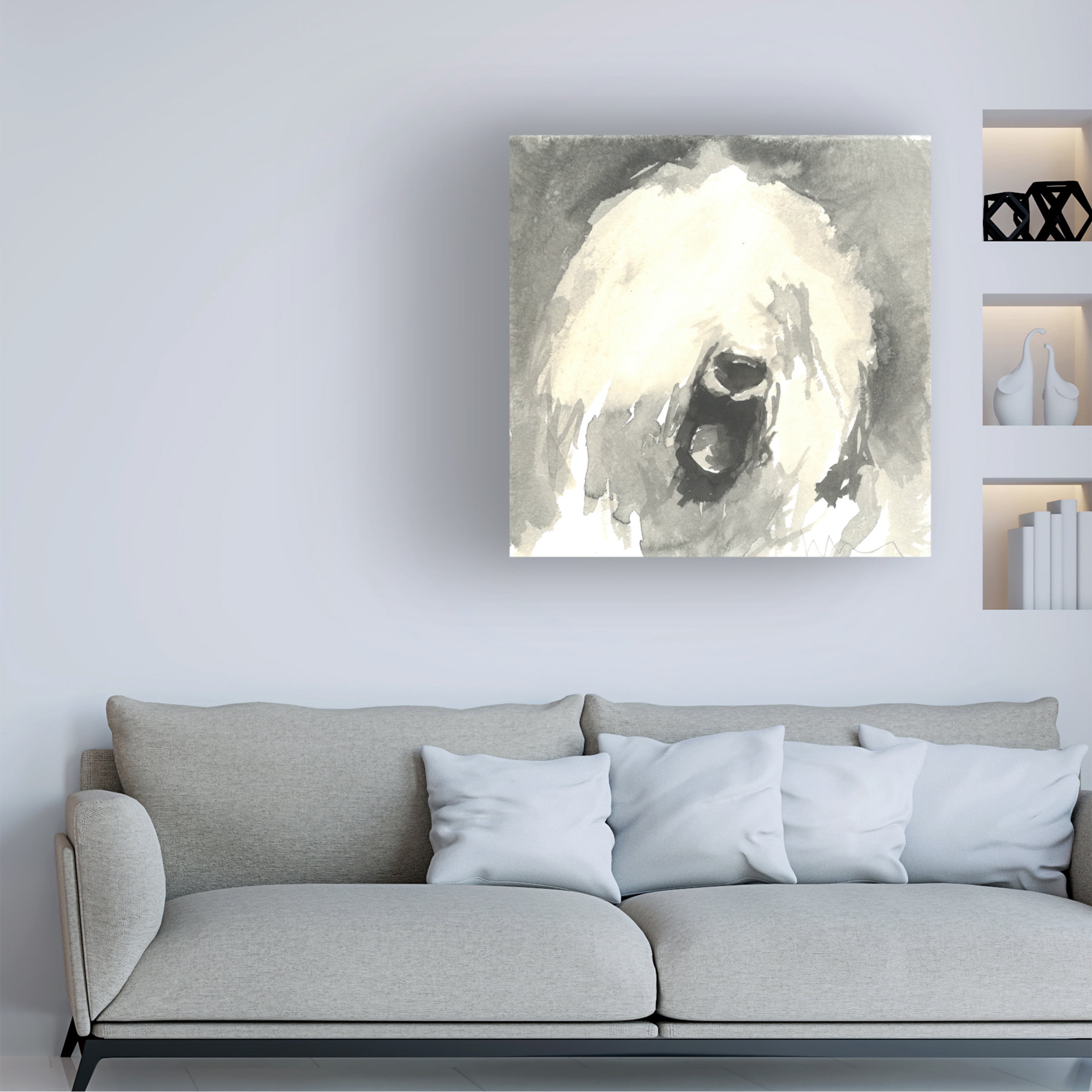A Very Modern Dog 'Sepia Modern Dog IX' Canvas Art