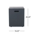 thumbnail image 3 of Table d'Appoint en Oxyde de Magnésium Gris Foncé - Support de Réservoir Moderne / 16.25 Pouces x 16.25 Pouces x 20.25 Pouces - Accessoire de Mobilier d'Extérieur pour Patio, Terrasse et Salon, 3 of 9