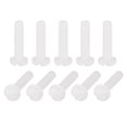 thumbnail image 1 of Unique Bargains Nylon Machine Screws, M3x12mm Slotted Pan Head Fasteners Bolts, White 50Pack, 1 of 4