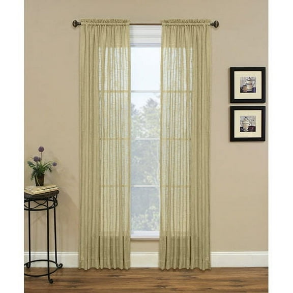 Natco Home Kemin Solid Sheer Rod Pocket Single Curtain Panel